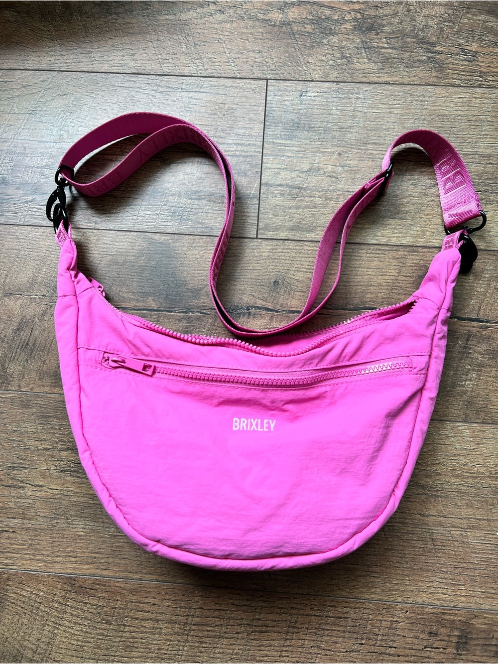 Brixley Pink Crescent Crossbody Bag